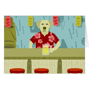 Yellow Labrador Retriever Tiki Bar