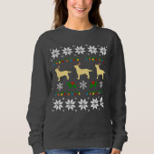 Yellow Labrador Retriever Trio Ugly kerstT-shirt Trui (Voorkant)