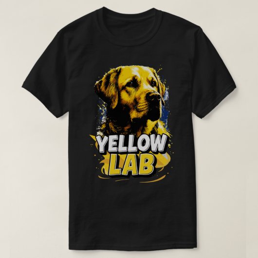 Yellow Labrador Retriever Vertrouwde metgezel T-shirt (Design voorkant)
