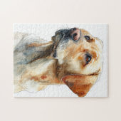 Yellow labrador retriever watercolor legpuzzel (Horizontaal)