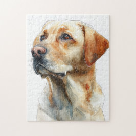 Yellow labrador retriever watercolor legpuzzel