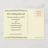 Yellow Labrador Retrievers Wedding Save the Date Aankondigingskaart (Achterkant)