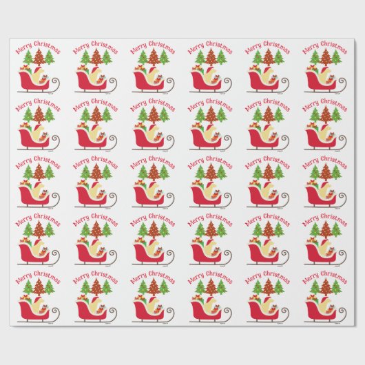 Yellow Labrador Silhouette kerstkledij Cadeaupapier (Vlak)