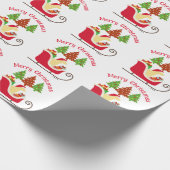 Yellow Labrador Silhouette kerstkledij Cadeaupapier (Hoek)