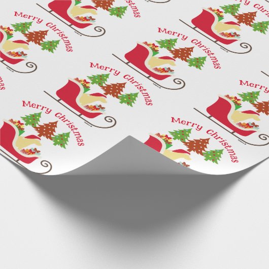 Yellow Labrador Silhouette kerstkledij Cadeaupapier (Hoek)