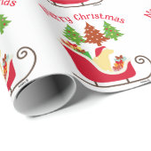 Yellow Labrador Silhouette kerstkledij Cadeaupapier (Rol Hoek)