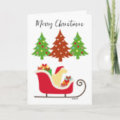 Yellow Labrador Silhouette kerstkledij Kaart (Voorkant)