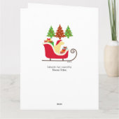 Yellow Labrador Silhouette kerstkledij Kaart (Achterkant)