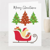 Yellow Labrador Silhouette kerstkledij Kaart (Voorkant)