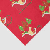 Yellow Labrador Silhouette kerstkledij Red Tissuepapier (Detail)