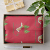 Yellow Labrador Silhouette kerstkledij Red Tissuepapier (Geschenk)