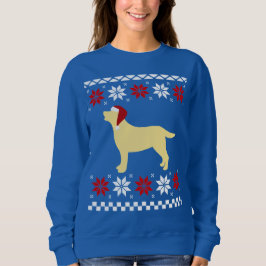 Yellow Labrador Silhouette Santa Kerstmis Trui