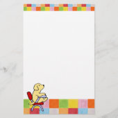 Yellow Labrador Student 1Mosaic Briefpapier (Voorkant)