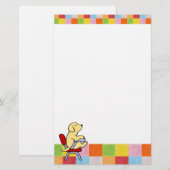 Yellow Labrador Student 1Mosaic Briefpapier (Voorkant / Achterkant)