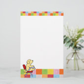 Yellow Labrador Student 1Mosaic Briefpapier (Staand voorkant)