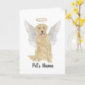 Yellow Labrador Sympathie Memorial Kaart (Gele Bloem)