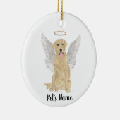 Yellow Labrador Sympathie Memorial Keramisch Ornament (Rechts)