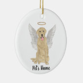 Yellow Labrador Sympathie Memorial Keramisch Ornament (Rechts)