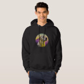 Yellow Labrador Synthwave 80s Retrowave Aesthetic Hoodie (Voorkant volledig)