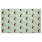 Yellow Labrador Tartan Scarf Stof (Fat Quarter)