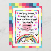 Yellow Labrador Trotting Memorial Card Programmakaart (Voorkant / Achterkant)