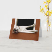 Yellow Labrador Wenskaart Kaart (Gele Bloem)