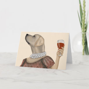 Yellow Labrador Wine Snob Kaart