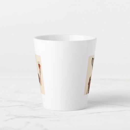 Yellow Labrador Wine Snob Latte Mok (Voorkant)