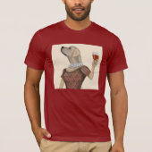 Yellow Labrador Wine Snob T-shirt (Voorkant)