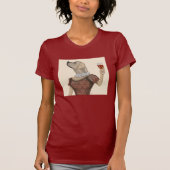 Yellow Labrador Wine Snob T-shirt (Voorkant)