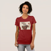 Yellow Labrador Wine Snob T-shirt (Voorkant volledig)