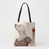 Yellow Labrador Wine Snob Tote Bag (Voorkant)
