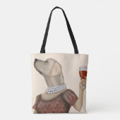 Yellow Labrador Wine Snob Tote Bag (Achterkant)