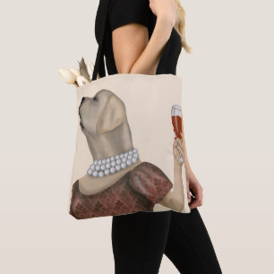 Yellow Labrador Wine Snob Tote Bag