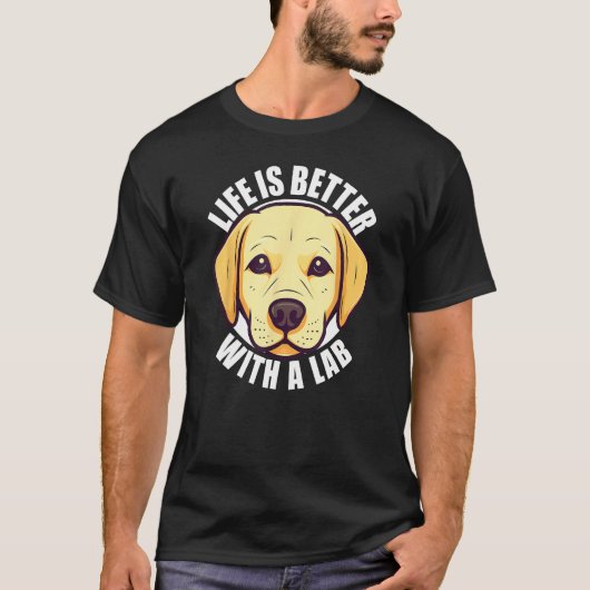 Yellow Labrador   With a Lab Dog Cute T-shirt (Voorkant)