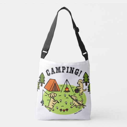 Yellow Labradors Camping Bag Crossbody Tas (Voorkant)