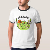 Yellow Labradors Camping Tshirt (Voorkant)