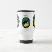 Yellow Lady Slipper Flower Personalized Reisbeker (Center)