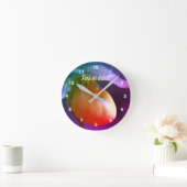 Yellow Lady Slipper Orchidee Art gepersonaliseerd Ronde Klok (Huis)