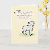 Yellow Lamb Baby Gefeliciteerd Kaart (Gele Bloem)