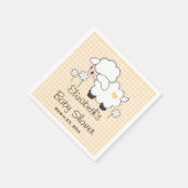 Yellow Lamb Genderneutraal Baby shower Servetten (Hoek)