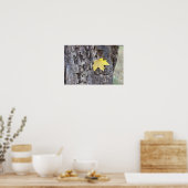 Yellow Leaf on Tree Poster (Keuken)