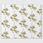 Yellow Leaf Summer Wrapping Paper Cadeaupapier (Vlak)