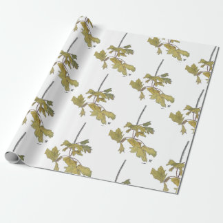 Yellow Leaf Summer Wrapping Paper Cadeaupapier