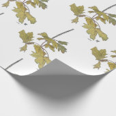 Yellow Leaf Summer Wrapping Paper Cadeaupapier (Hoek)