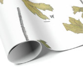 Yellow Leaf Summer Wrapping Paper Cadeaupapier (Rol Hoek)