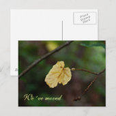 Yellow leaf We hebben briefkaart verplaatst (Voorkant / Achterkant)