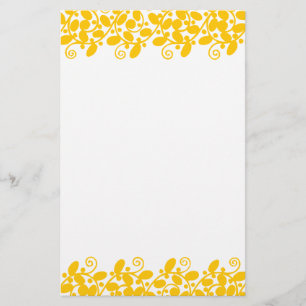 Yellow Leafy Briefpapier