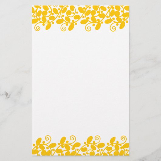 Yellow Leafy Briefpapier (Voorkant)