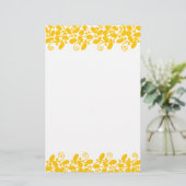 Yellow Leafy Briefpapier (Staand voorkant)